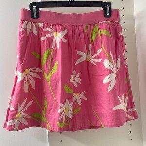 LILLY PULITZER Pink and White A-Line Skirt - M